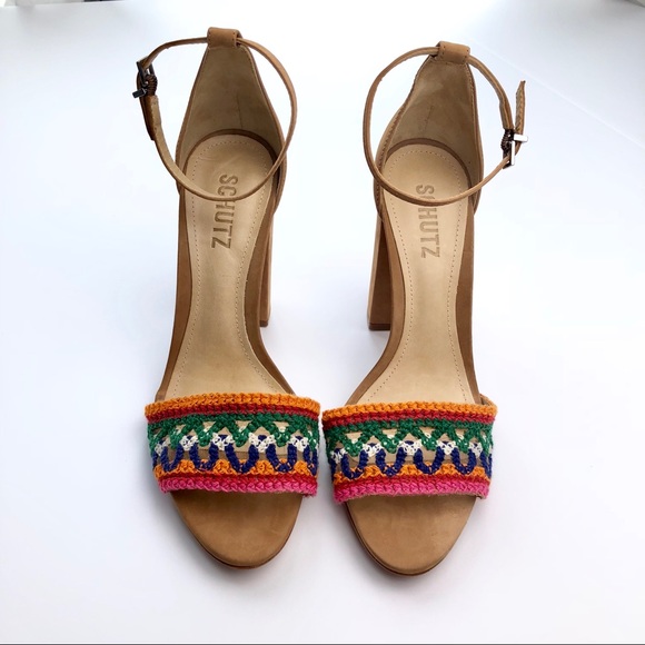 *NEW* SCHUTZ Joana Block Heel Multicolor S… - Picture 3 of 8